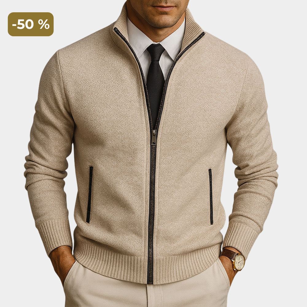 HiverCo™ | Cardigan Zippé En Laine Mérinos