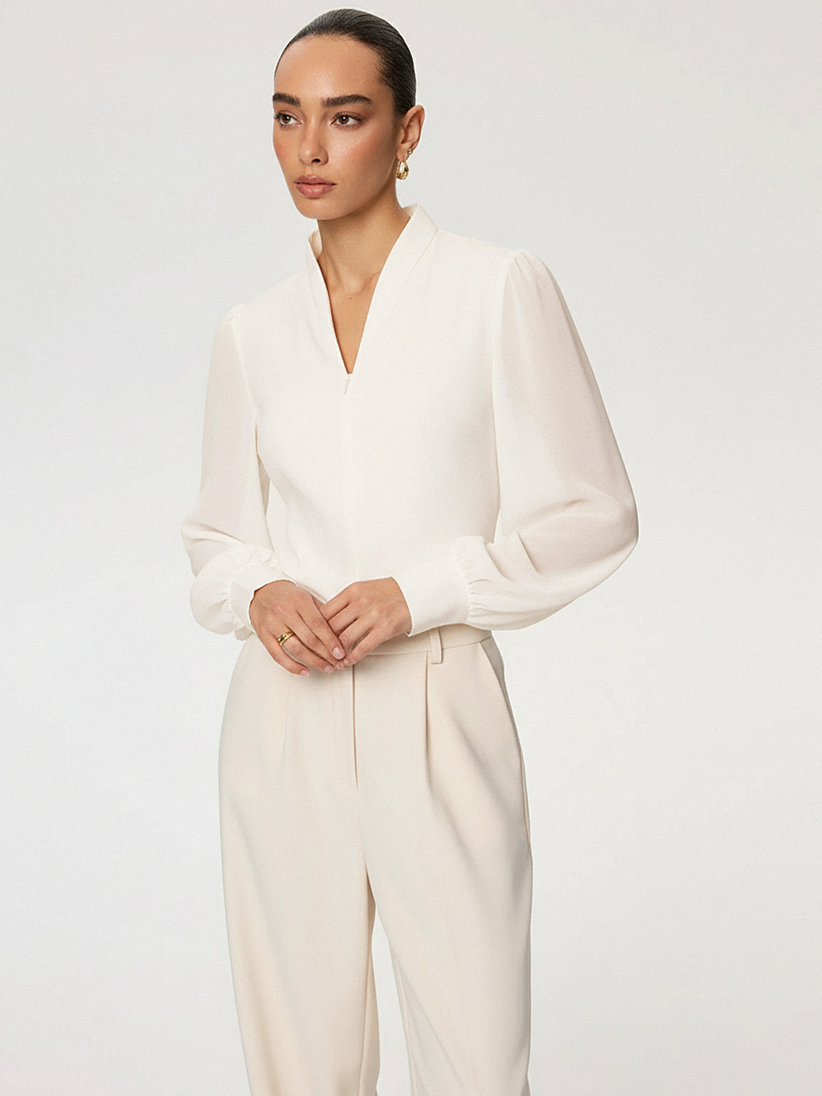 HiverCo™ | Blouse à manches en mousseline