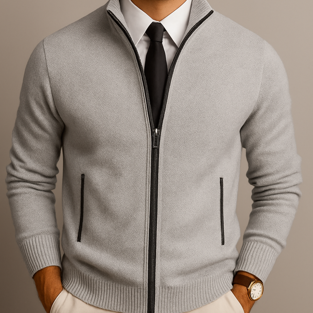 HiverCo™ | Cardigan Zippé En Laine Mérinos
