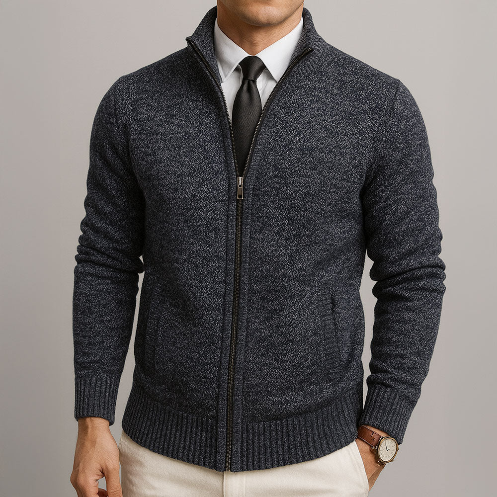 HiverCo™ | Cardigan Zippé En Laine Mérinos