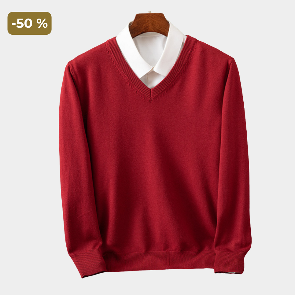 HiverCo™ | Pull V-Neck en Pur pour Hommes