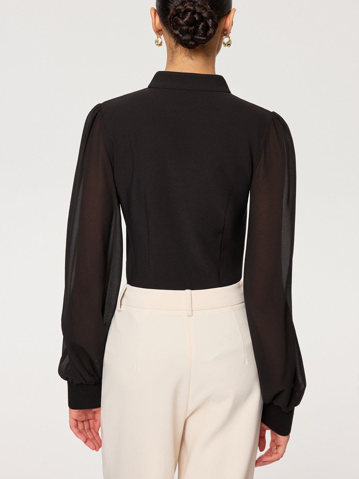 HiverCo™ | Blouse à manches en mousseline