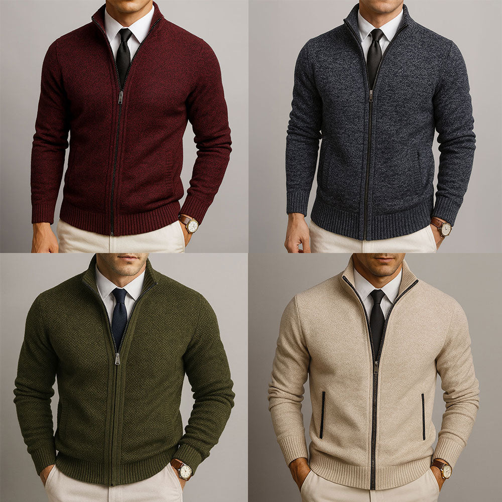 HiverCo™ | Cardigan Zippé En Laine Mérinos